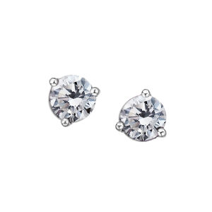 April Birthstone – White Topaz Stud Earrings