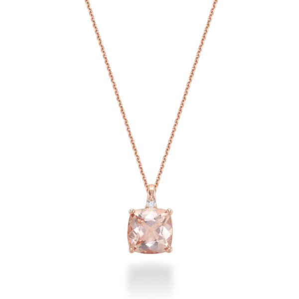 Morganite and Diamond Necklace