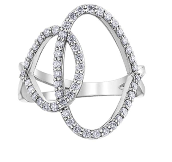 Diamond Envy Interlocking Loops Ring