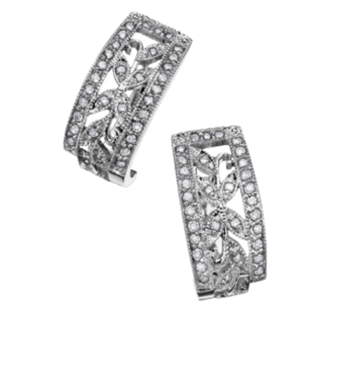 goldsmiths diamond hoop earrings