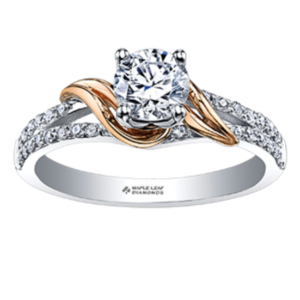 Maple Leaf Diamond Engagement Ring 0.70ctw