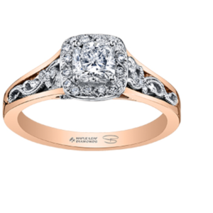 Maple Leaf Diamond Engagement Ring 0.80ctw