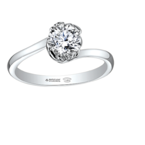 Maple Leaf Diamond Engagement Ring 0.60ctw