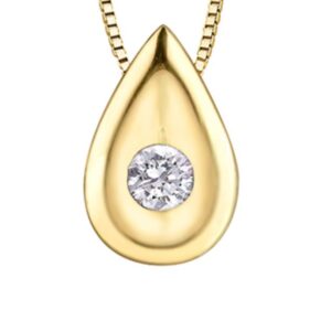 Tear Drop Diamond Pendant