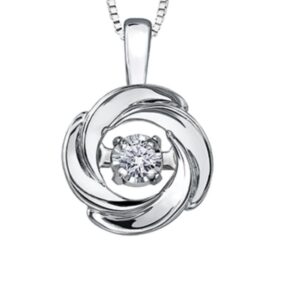 Tempo Swirling Circle Diamond Pendant