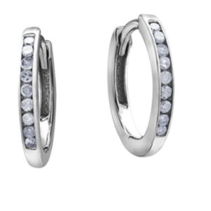 Diamond Hoop Earrings