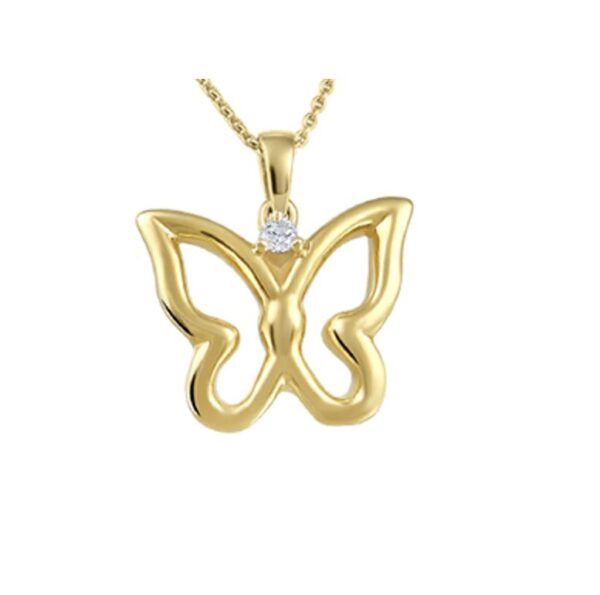 Diamond Butterfly Pendant