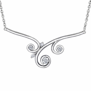 Swirl Diamond Necklace