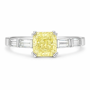 1.00ct Natural Yellow Diamond Engagement Ring
