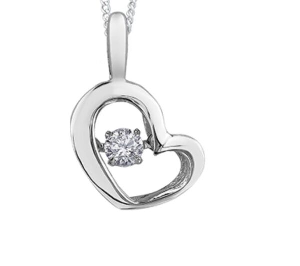 Diamond Heart Shaped Pulse Pendant