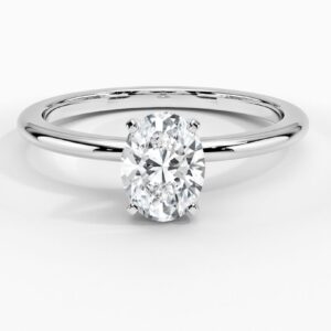 Lab Created Oval Engagement Ring