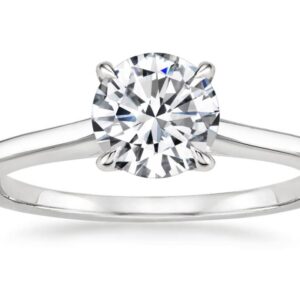 Lab Created Round Engagement Ring