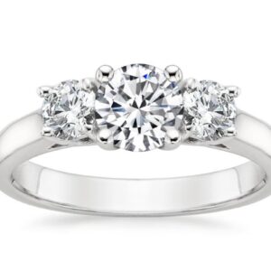 Lab Created Three Stone Engagement Ring