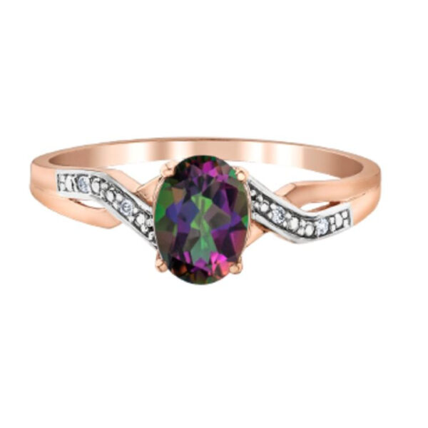 Oval Mystic Topaz Ring