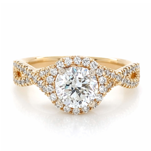1.55ctw Natural Round Engagement Ring