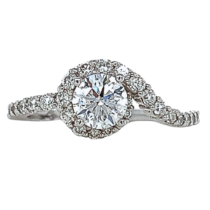 1.00ctw Natural Round Engagement Ring