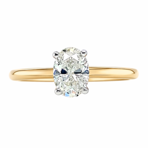 0.71ct Natural Oval Cut Engagement Ring