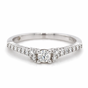 0.42ctw Natural Round Engagement Ring