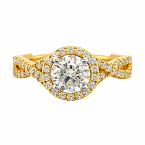 1.55ctw Natural Round Engagement Ring
