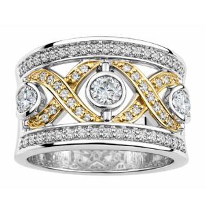 Canadian Diamond – Two Tone Cocktail Ring