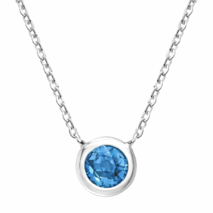 Bezel Set Blue Topaz Necklace