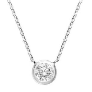 Bezel Set Diamond Necklace