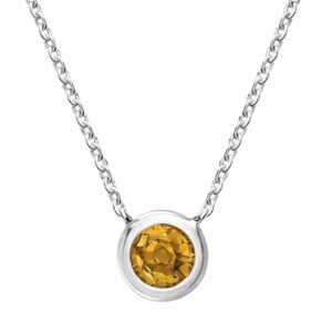 Bezel Set Citrine Necklace