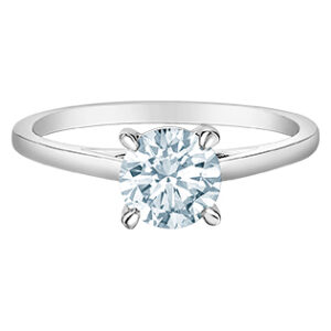 Lab Created 1.52ctw Round Engagement Ring