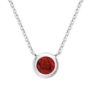 Bezel Set Ruby Necklace