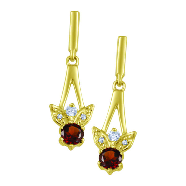 Vintage Style Garnet Earrings
