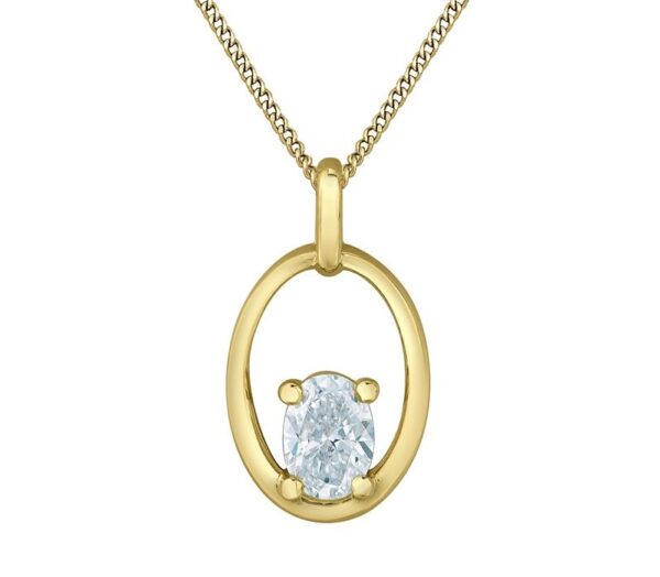 Oval Lab Diamond Necklace