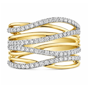 Two Tone Diamond Cocktail Ring