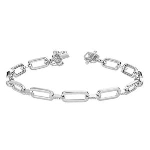 0.27ctw Natural Diamond Paperclip Tennis Bracelet