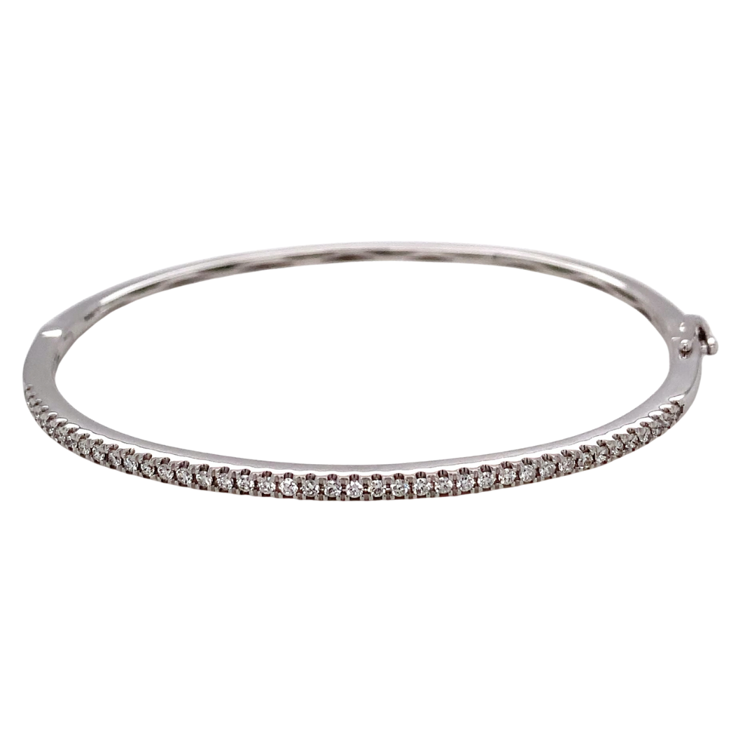 0.46ctw Natural Diamond Semi Eternity Bangle