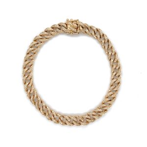 0.94ctw Natural Diamond Cuban Link Tennis Bracelet