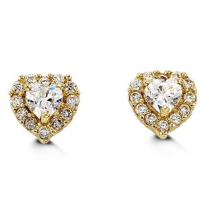 White Heart Kids Earrings