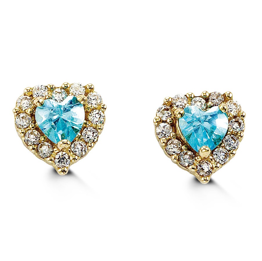 Blue Heart Kids Earrings