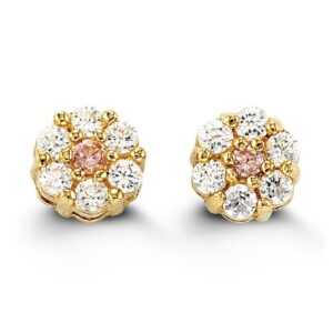 Pink Flower Kids Earrings