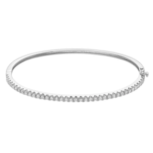 0.46ctw Natural Diamond Semi Eternity Bangle