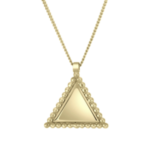 Gold Triangle Milgrain Necklace
