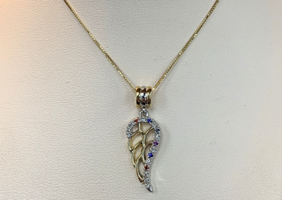 Bespoke gold serpent snake pendant necklace, luxury design in Leduc