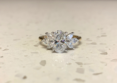 Luxury custom white gold round diamond solitaire engagement ring, Leduc, AB