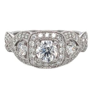 1.31ctw Natural Round Engagement Ring
