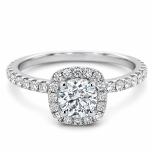0.51ct Natural Round Engagement Ring