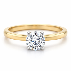 0.76ctw Natural Round Engagement Ring