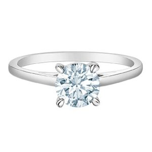 Lab Created 1.10ctw Round Engagement Ring