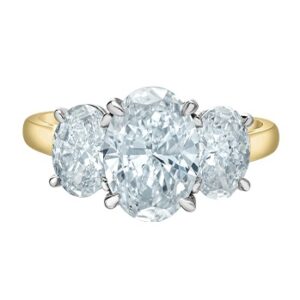 Lab Created 3.50ctw Three Stone Engagement Ring