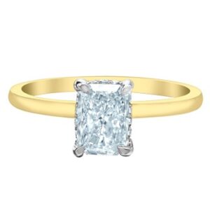 Lab Created 2.18ctw Radiant Engagement Ring