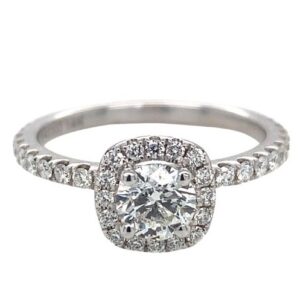 0.51ct Natural Round Engagement Ring
