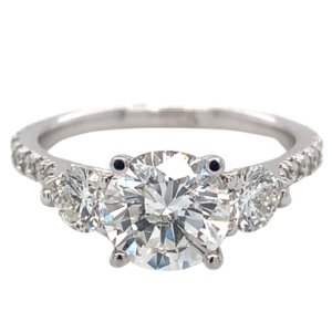 2.20ctw Natural Round Engagement Ring